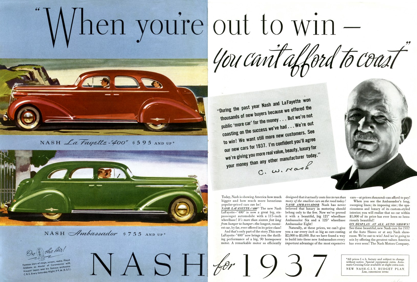1936 Nash Auto Advertising